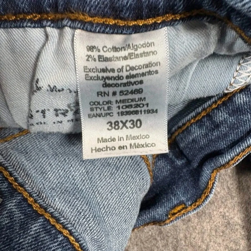 Member's Mark Men's Straight Jeans Size 38x30 Cotton Denim Medium Wash 5 Pockets
